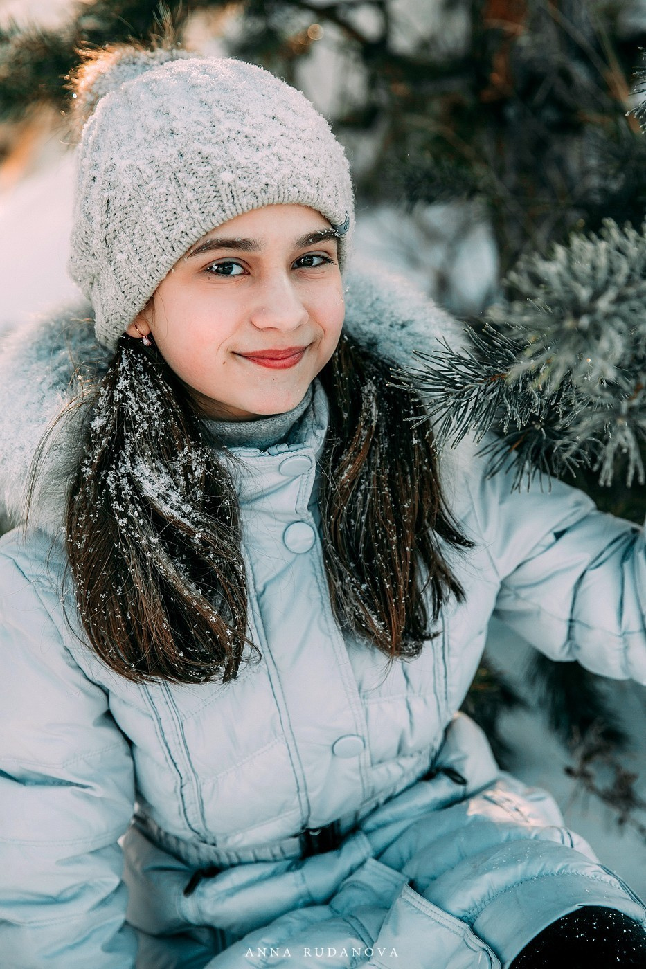 Зимняя фотосессия в лесу | Фотограф Анна Руданова