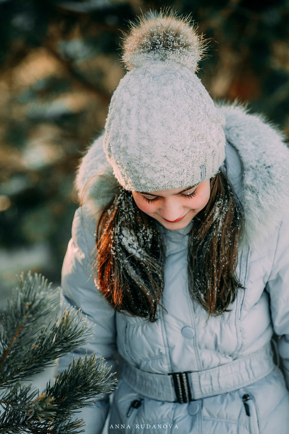 Зимняя фотосессия в лесу | Фотограф Анна Руданова