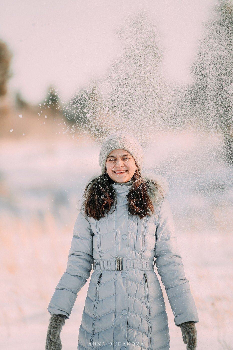 Зимняя фотосессия в лесу | Фотограф Анна Руданова