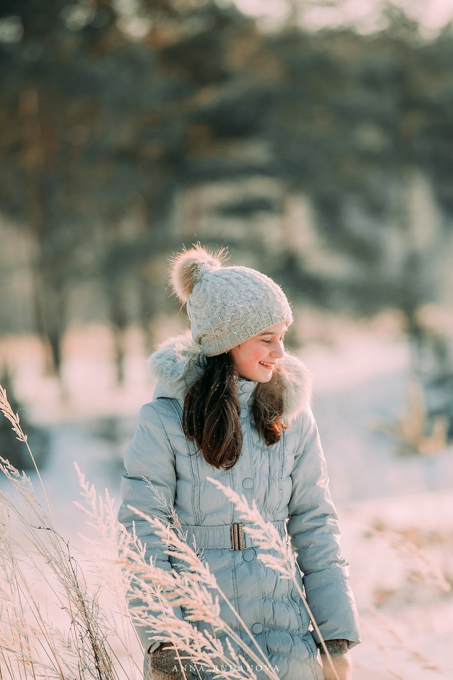 Зимняя фотосессия в лесу | Фотограф Анна Руданова