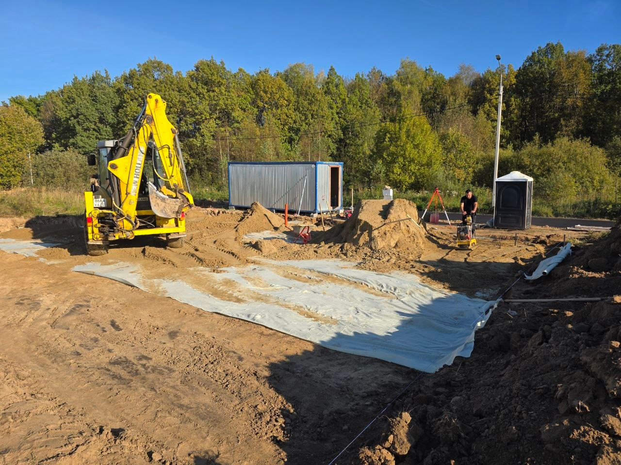 подготовка песчаной подушки 