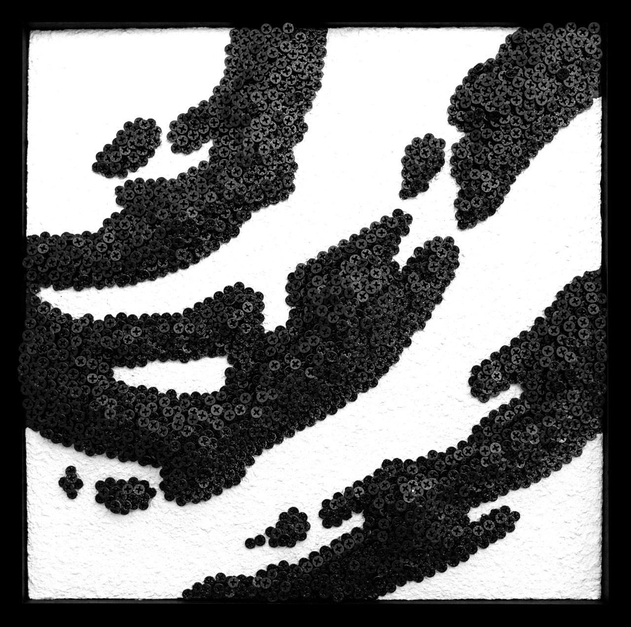Поток 2, мдф/масло/ саморезы, 40×40см, 2025 год