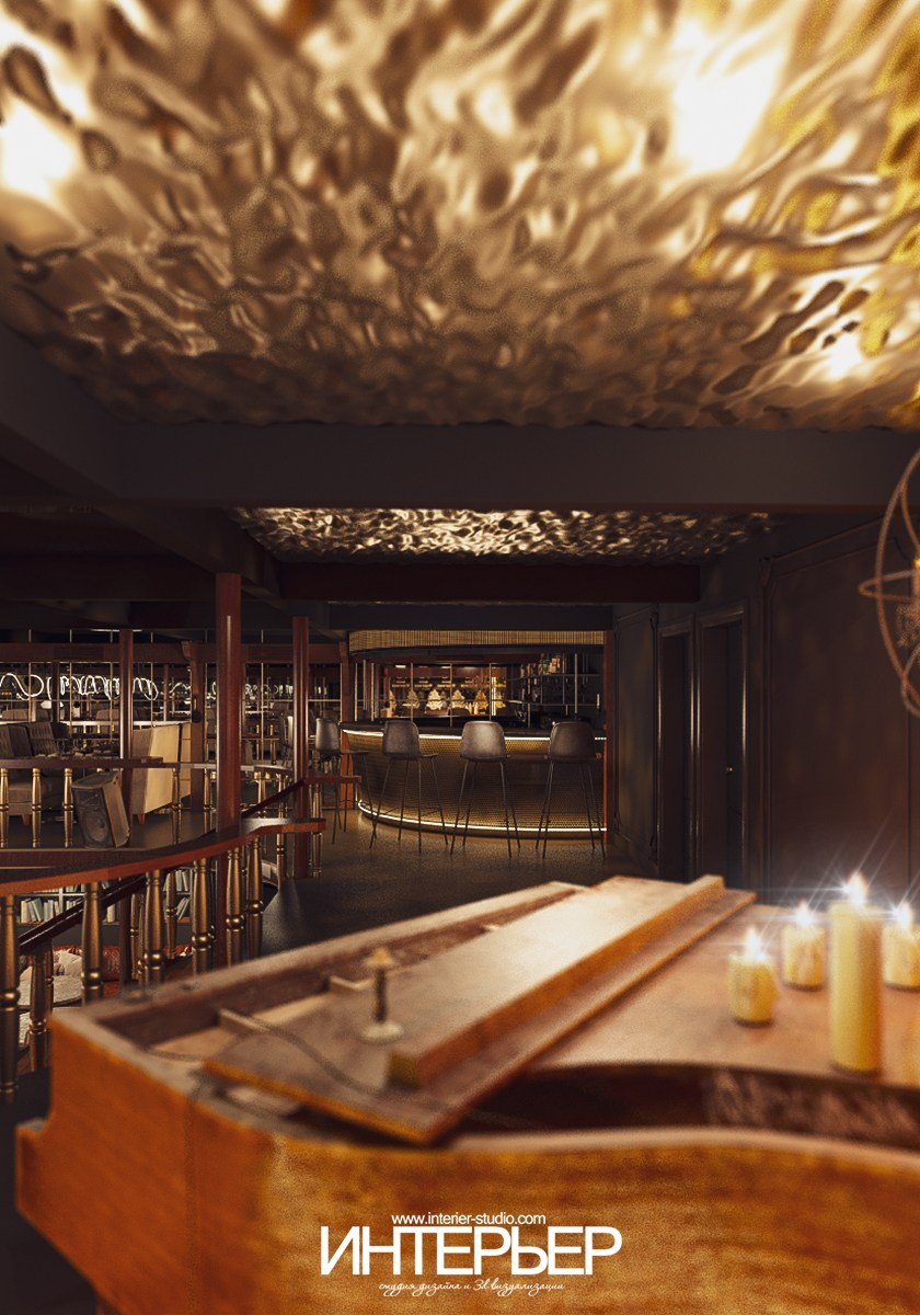 Ночной клуб на фрегате «Флагман», г. Великий Новгород. Дизайн интерьера, 3D визуализация и 3D моделирование. Создание проектов и чертежей. КМВ: Кисловодск, Пятигорск, Ессентуки и удаленно