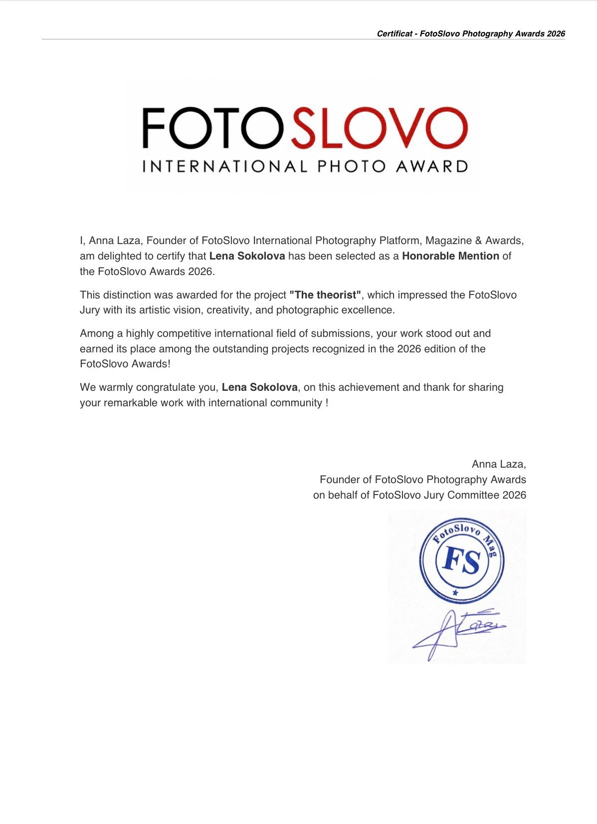 Две работы получили «Почётное упоминание жюри». Фотографии Лены Соколовой