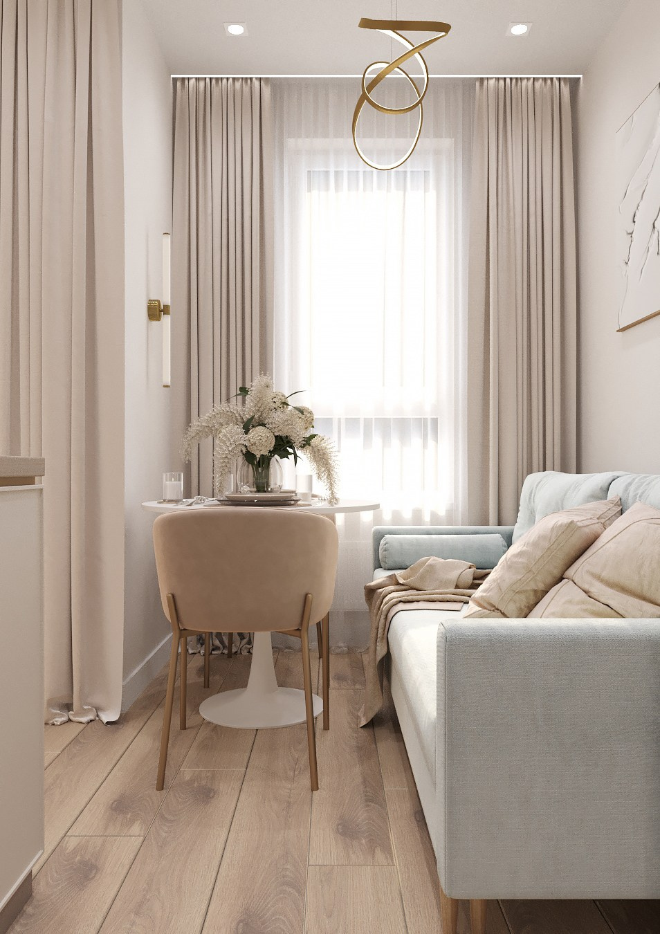 ЖК СитиТауэрс 27 кв. м. Дизайнер интерьера Ирина Бовыкина