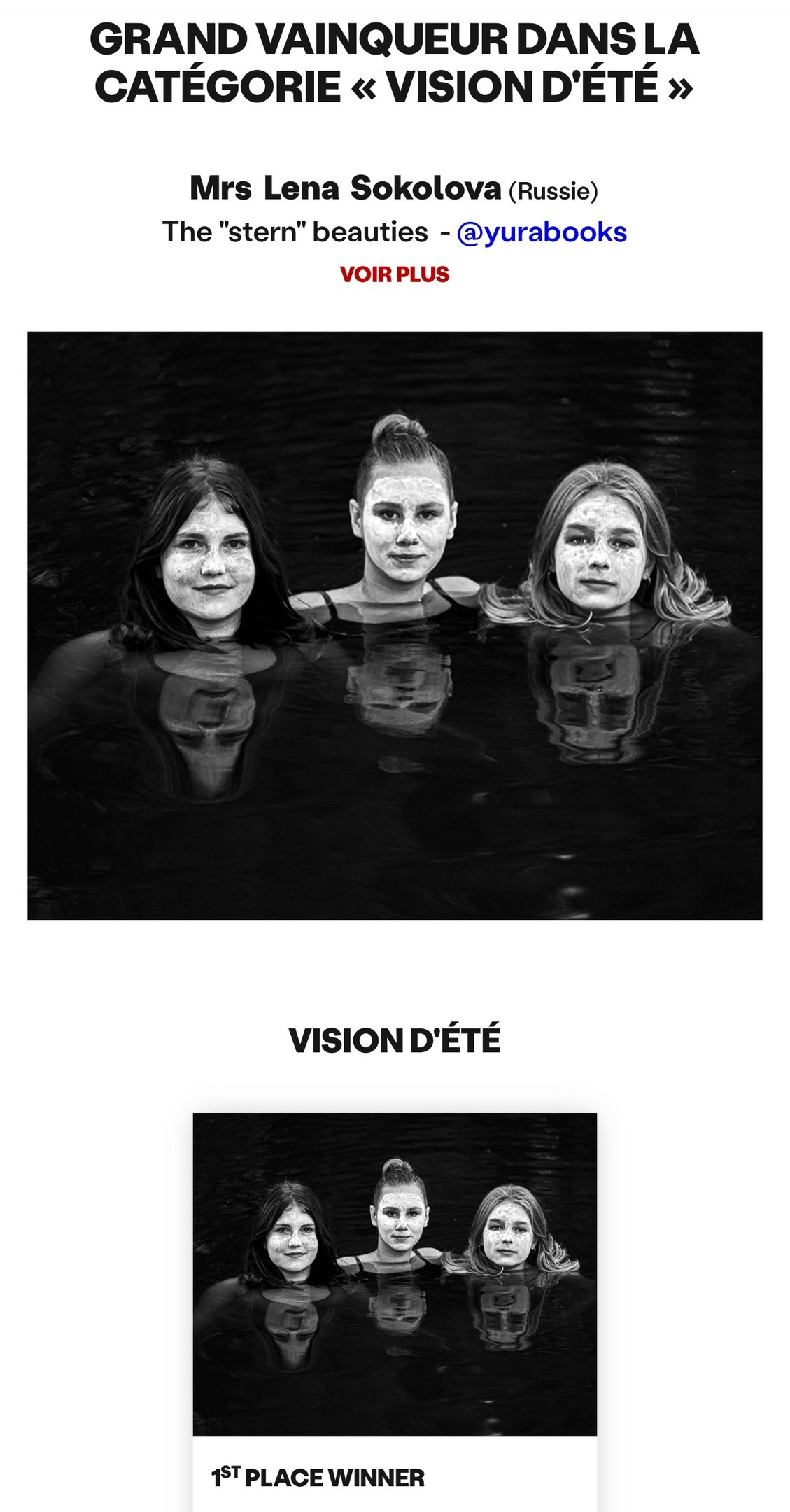 Золотая медаль и два почетных упоминания жюри в B& W IPA 2025 (Париж). Фотографии Лены Соколовой