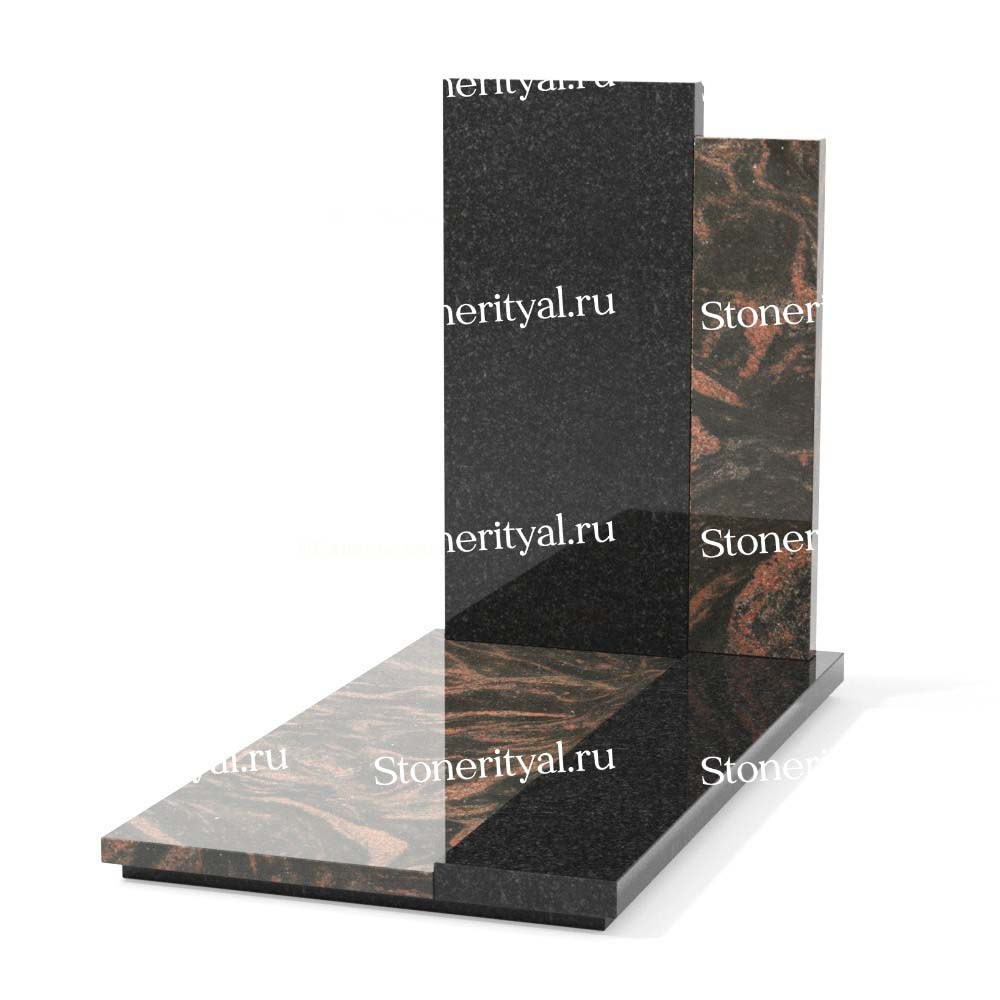 Комбинированные памятники на одного. Изготовление и установка памятников в Москве и МО