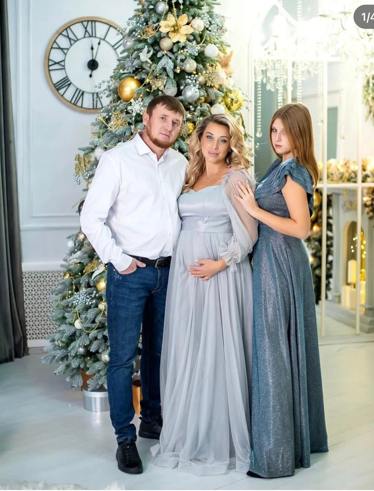 Платье серое размер 44-48, платье синее 42-44