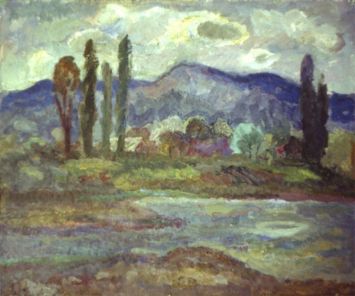 " Озеро.Горячий Ключ» 1984 год Собр. А.Миронова. Москва. Художник Величко Вадим Семёнович