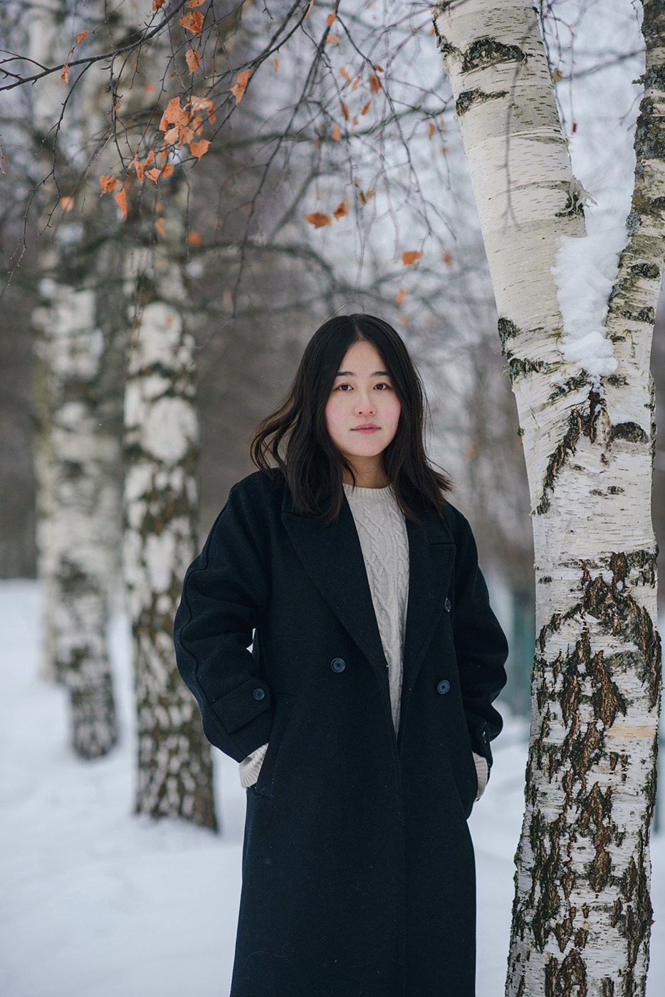 photo shoot for a girl in a winter field, snow (photography from Elena Carruthers)
