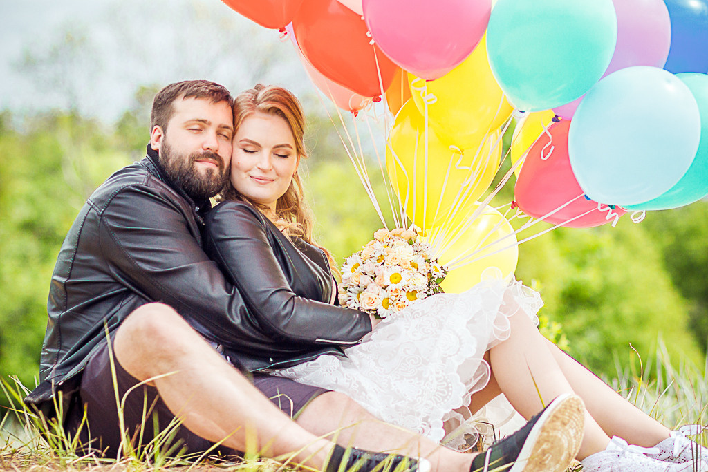 Даша и Андрей_Много шариков, много эмоций и атмосферы!. Фотограф женский и мужской портрет Санкт-Петербург