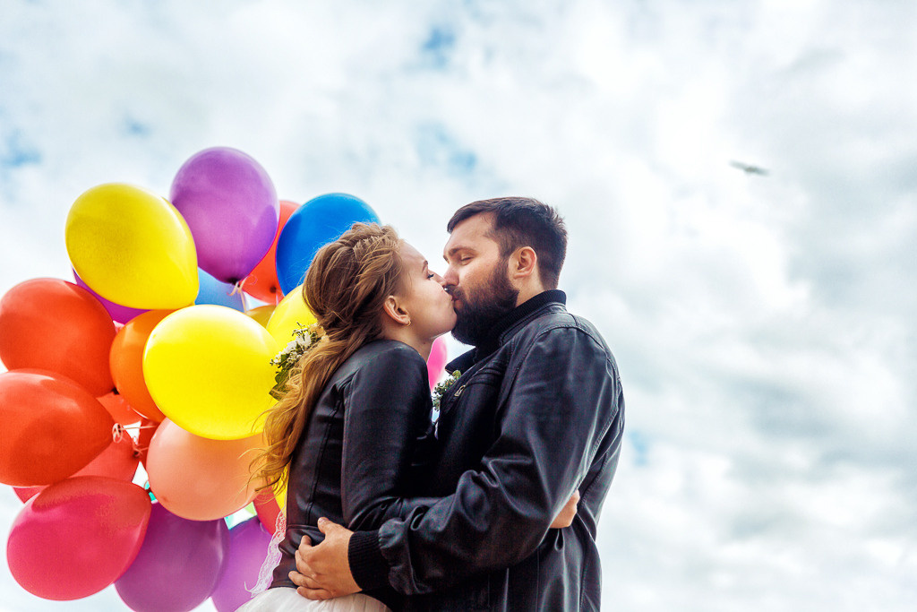 Даша и Андрей_Много шариков, много эмоций и атмосферы!. Фотограф женский и мужской портрет Санкт-Петербург