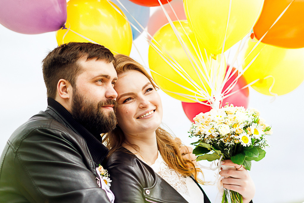 Даша и Андрей_Много шариков, много эмоций и атмосферы!. Фотограф женский и мужской портрет Санкт-Петербург