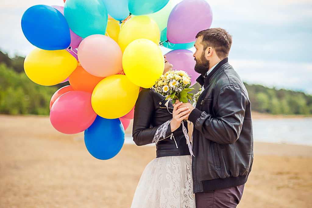 Даша и Андрей_Много шариков, много эмоций и атмосферы!. Фотограф женский и мужской портрет Санкт-Петербург