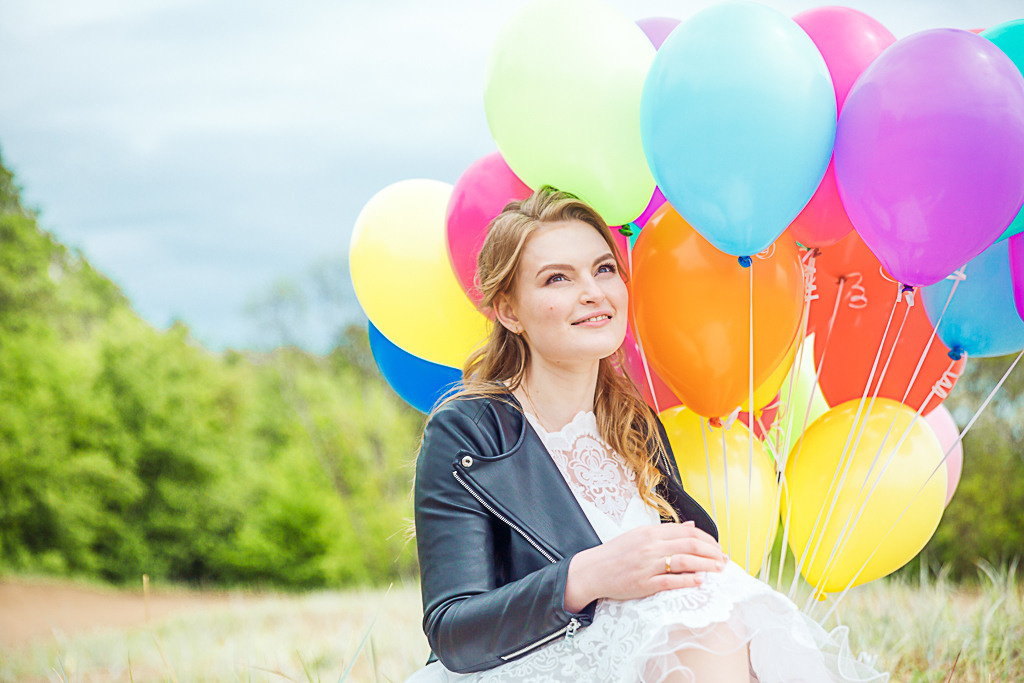 Даша и Андрей_Много шариков, много эмоций и атмосферы!. Фотограф женский и мужской портрет Санкт-Петербург