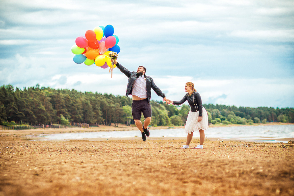 Даша и Андрей_Много шариков, много эмоций и атмосферы!. Фотограф женский и мужской портрет Санкт-Петербург