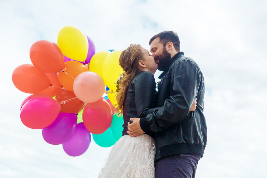 Даша и Андрей_Много шариков, много эмоций и атмосферы!. Фотограф женский и мужской портрет Санкт-Петербург