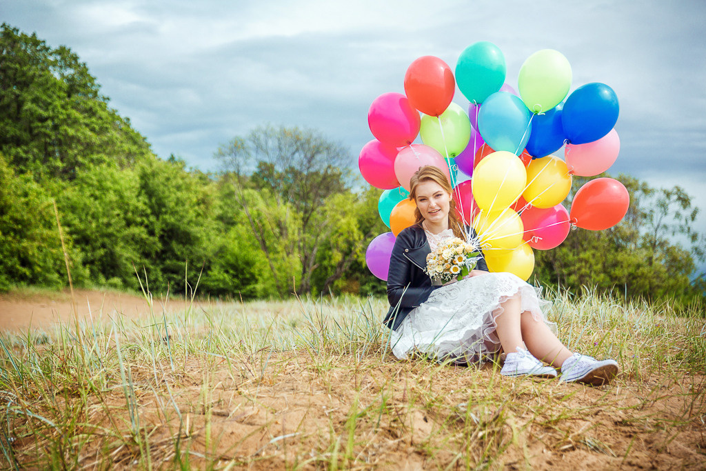 Даша и Андрей_Много шариков, много эмоций и атмосферы!. Фотограф женский и мужской портрет Санкт-Петербург