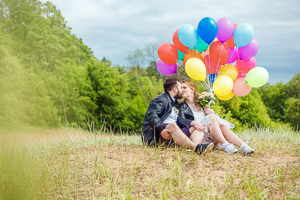 Даша и Андрей_Много шариков, много эмоций и атмосферы!. Фотограф женский и мужской портрет Санкт-Петербург