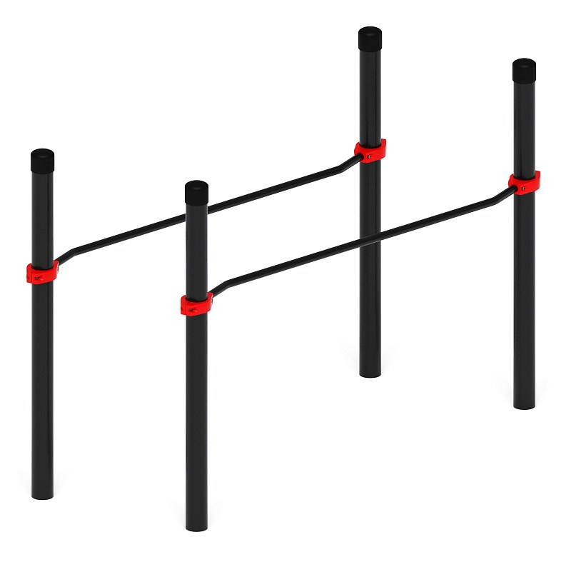 Воркаут ЛОВ 108 красный ВТ 102.04-01 Габариты (ШхДхВ):2300х980х1500 Зона безопасности, мм:5300х3980