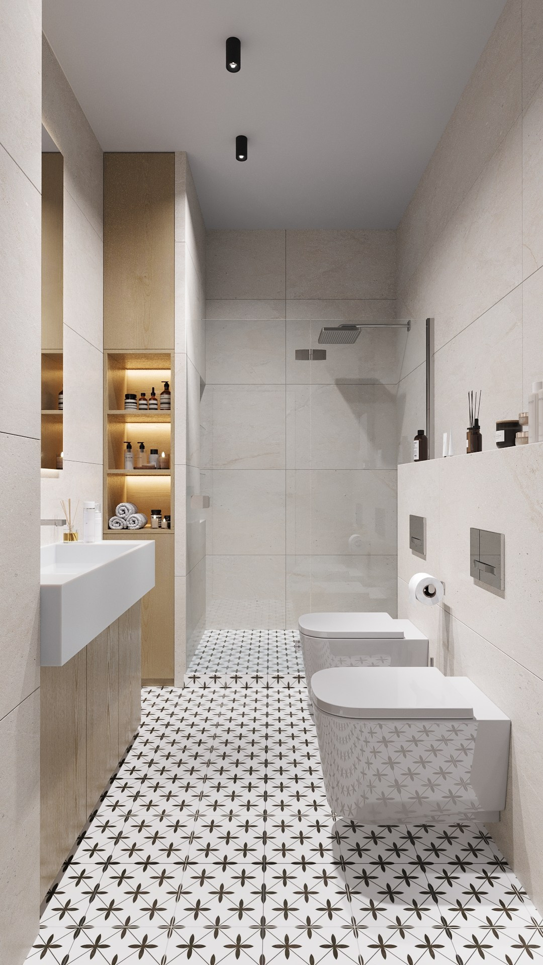 Санузлы в частном доме. Клиент: Гильмутдинов Тимур. Евгений Пырков — 3d визуализатор интерьеров и экстерьеров России