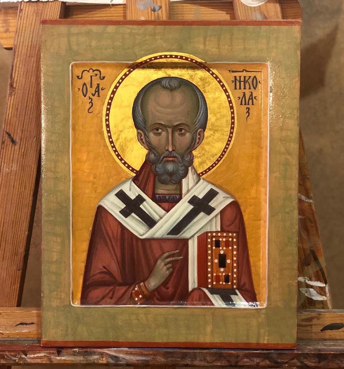 Свт. Николай Чудотворец. Авт. С. Акотчик. Рук. А. Лавданский. МАГДАЛИНА — мастерская церковного искусства