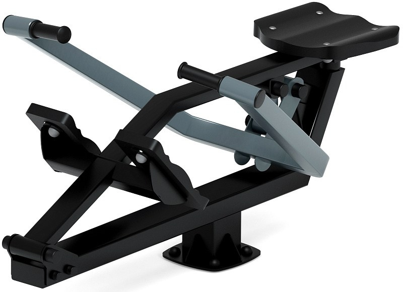 Гребля (серый) - Уличный тренажер - СТ 008-13.П Габариты (ШхДхВ): 1400х900х700 Зона безопасности, мм: 2000х2000 Оборудование предназначено для подростков в возрасте от 14 лет и взрослых, весом не более 100 кг. 