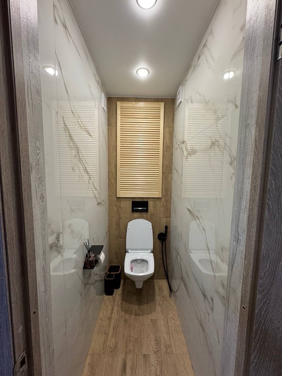 Ванная комната (ул. Ильгама Шакирова д. 15/6). Ремонт санузла, туалета, ванной под ключ в Казани. Укладка плитки