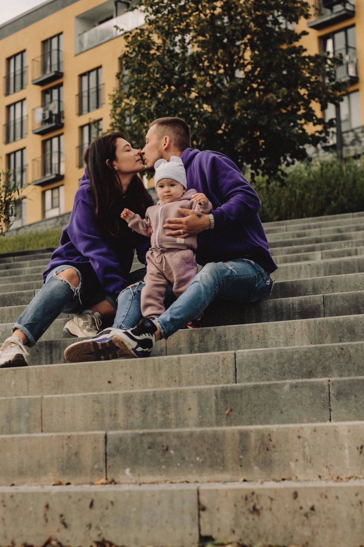 Анечка с папой и мамой. Семейный фотограф Полина Легачева