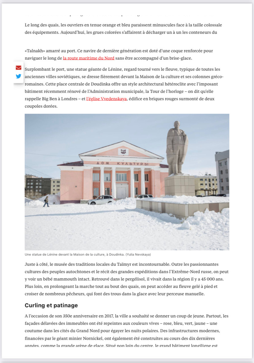 https://www.liberation.fr/lifestyle/voyages/doudinka-une-cite-portuaire-au-coeur-de-la-toundra-20210605_EA2SHKUFGZFE7NKWAKZQTOGFUM/?redirected=1&fbclid=IwAR2EAou4F_b9Ug61kFrHho-9glbOwlgas4zLudUXRLGrml9BaG18vqD5wtc
