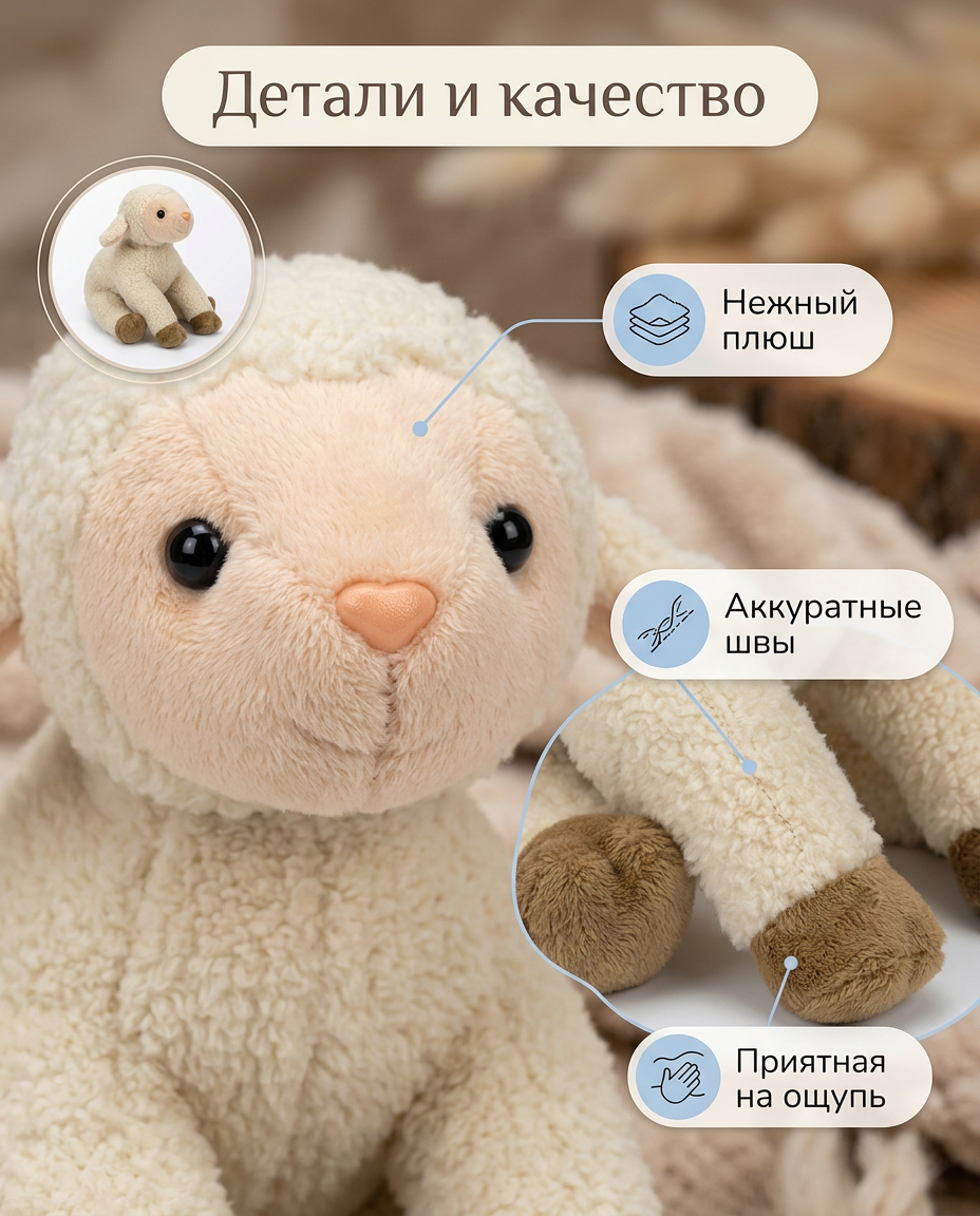 Мягкая игрушка «Овечка». Фуд-фотограф в Санкт-Петербурге | Foodphotoschulz