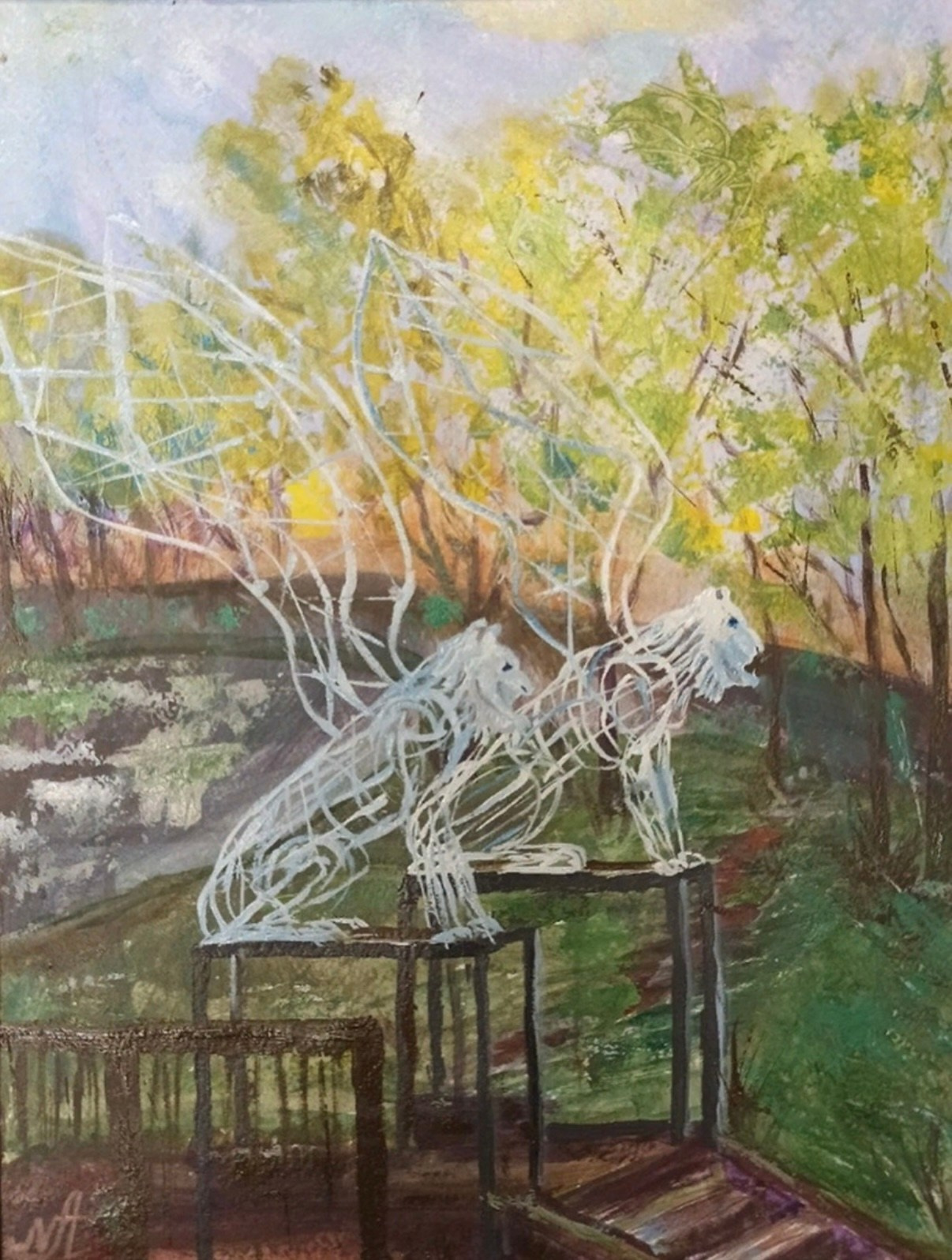 Чернореченские львы / СПб/ул.Торжковская 1/2021. Художник — скульптор Антонина Фатхуллина