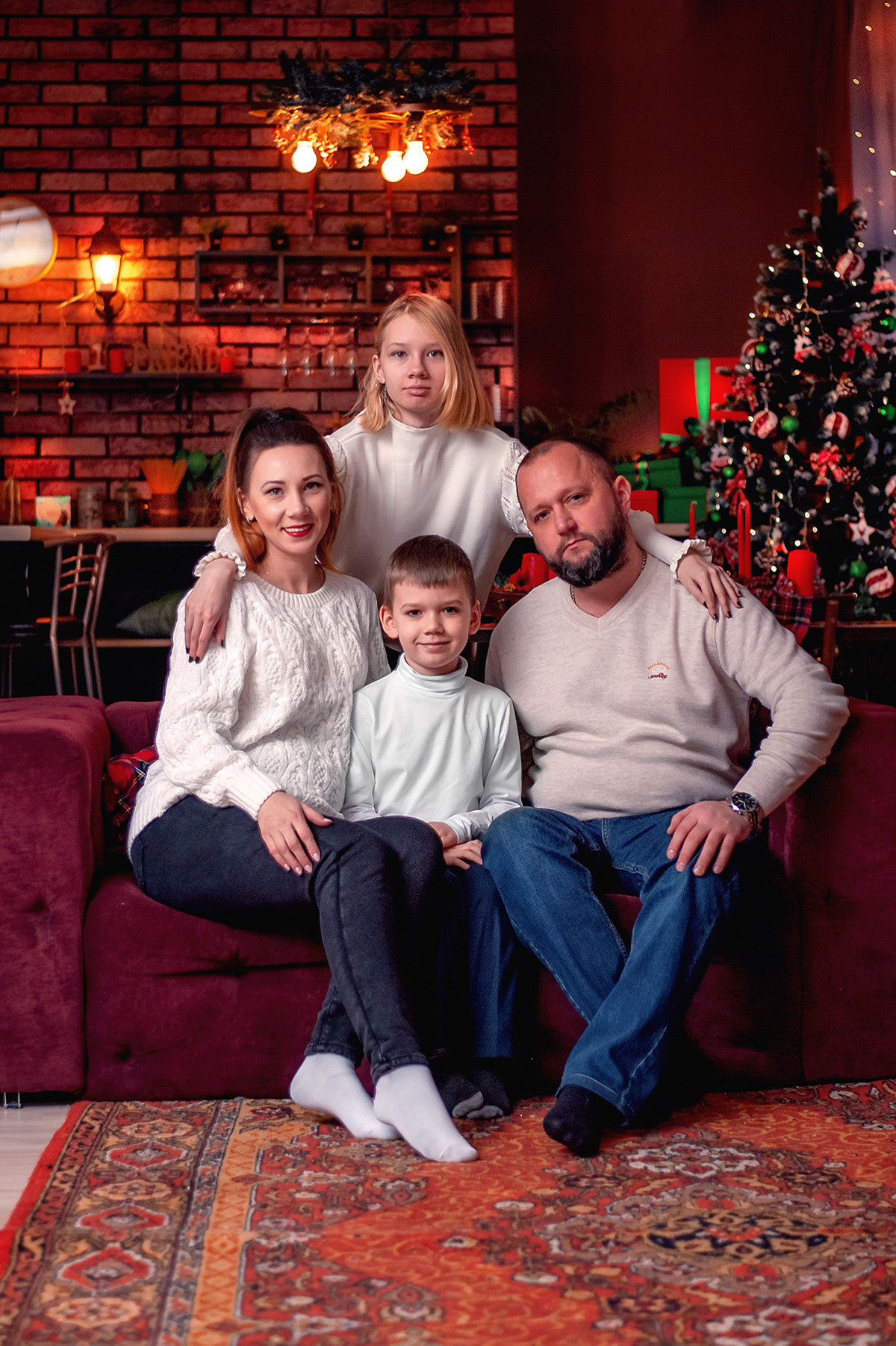 Новогодняя фотосессия для семьи Марьяны. Семейный и детский фотограф Новокузнецк Евгения Лебеденко