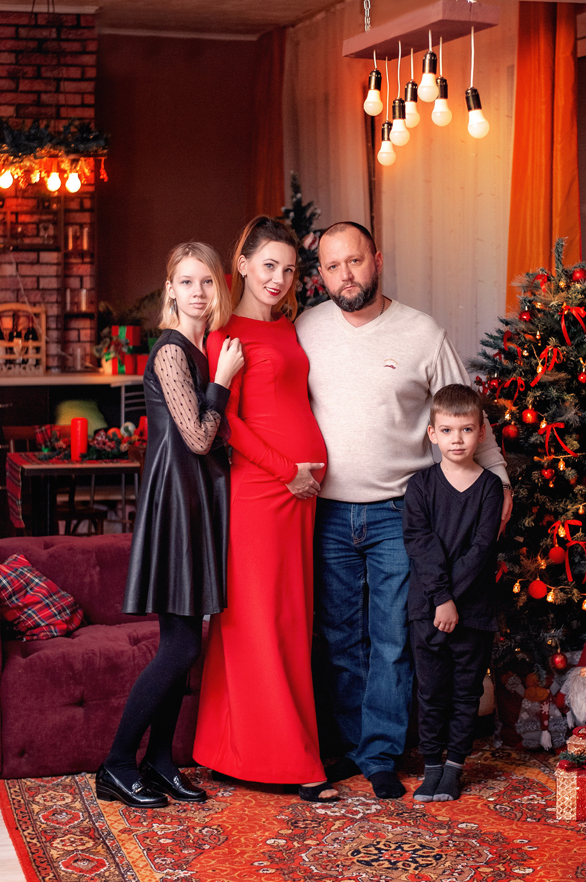 Новогодняя фотосессия для семьи Марьяны. Семейный и детский фотограф Новокузнецк Евгения Лебеденко