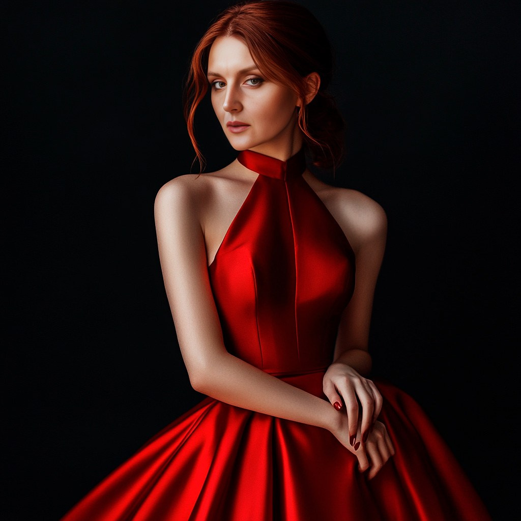Нейрофотосессия для себя. Новый образ. Девушка в красном. ФотоХудожник Харитонова Ирина г. Санкт-Петербург