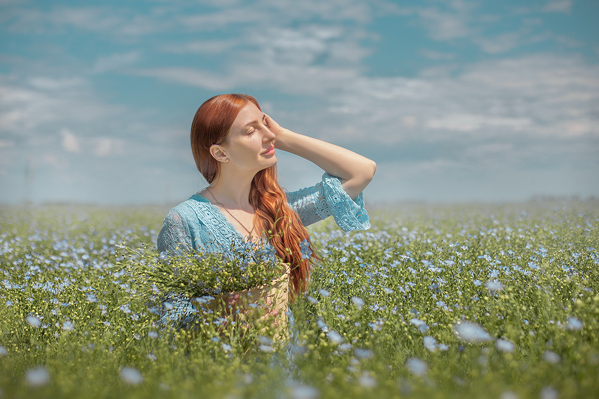 Льняное утро. Фотограф в Волгодонске Елена Орешкина