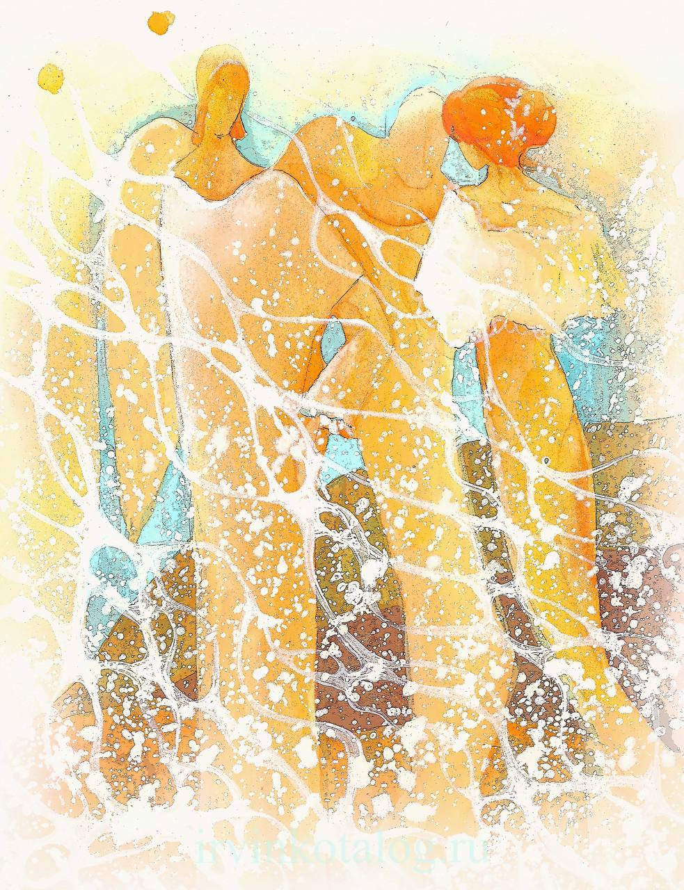 ..Сегодня краски акварели так разливались на листе, что проявляли сами образ , заговорив и окрылив .. «Прикосновение к тебе…» 24.11.2022