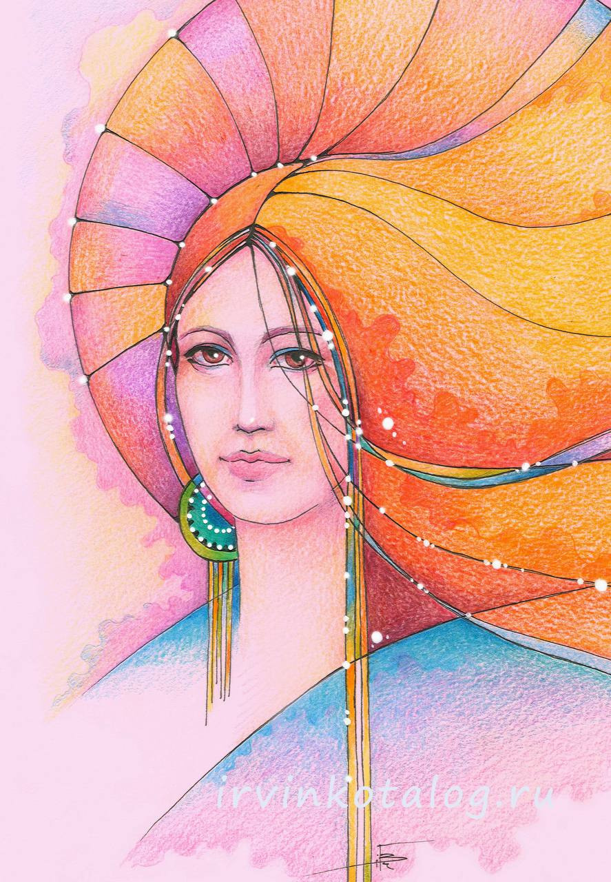 Рисуя женский образ я отдыхаю, наполняюсь и снова вхожу в процесс работы после перерывов ..  словно от матери Земли идёт вход в пространство  Творчества и простраивается дорога вверх  и вглубь. 31.01.23