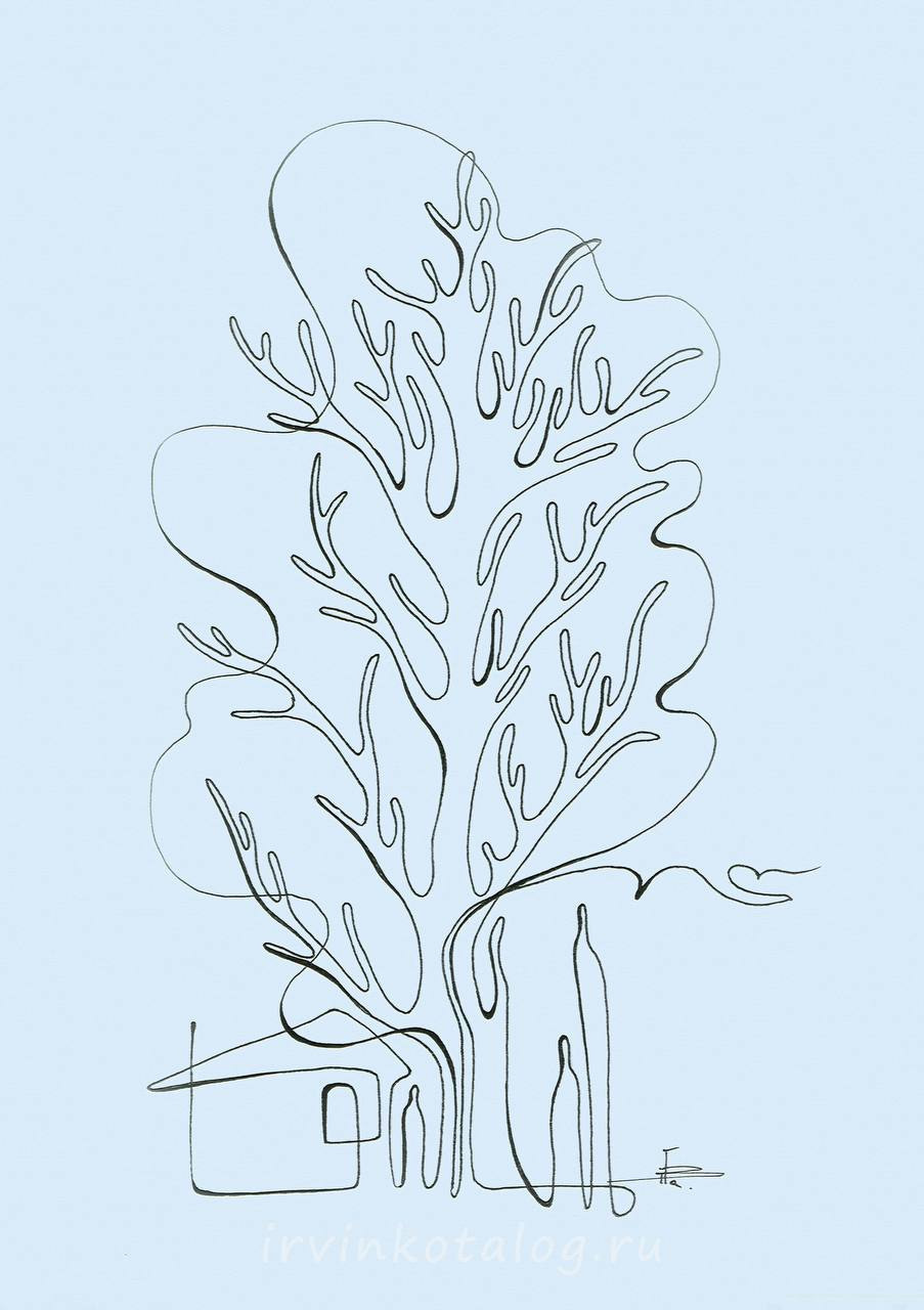 «Под действием магического тока , Играя линия сплетает кружева.Весна рисует пробуждение природы И оживает белизна листа…» 04.04.2023 Серия «Вдох-выдох».