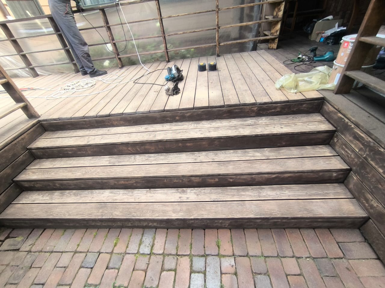 Объект МД-013 КП Графские пруды (полный ремонт террасы). Строительная компания «Милый дом» МД. Москва и Московская область