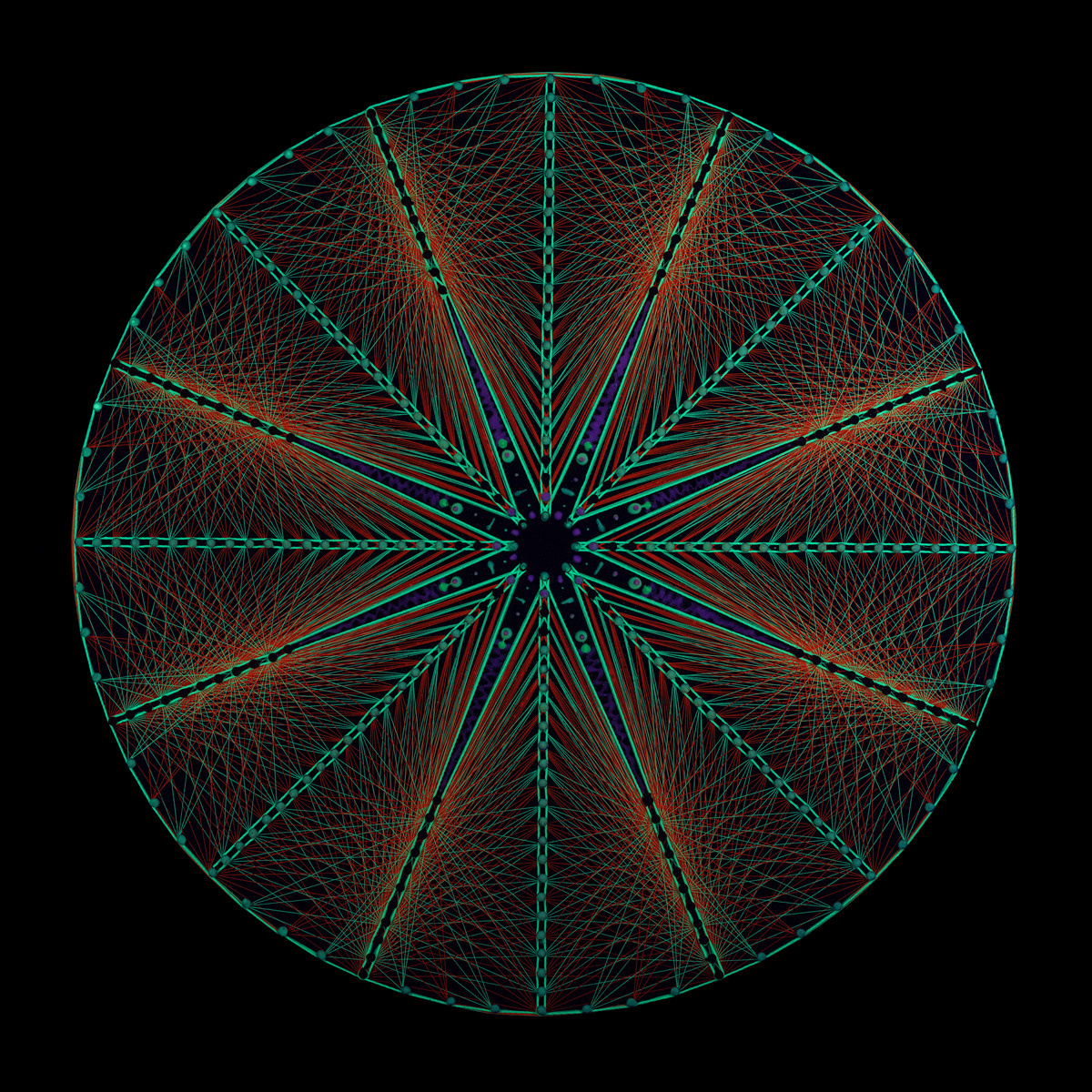 Съёмка уникальных картин из ниток в ультрафиолете
