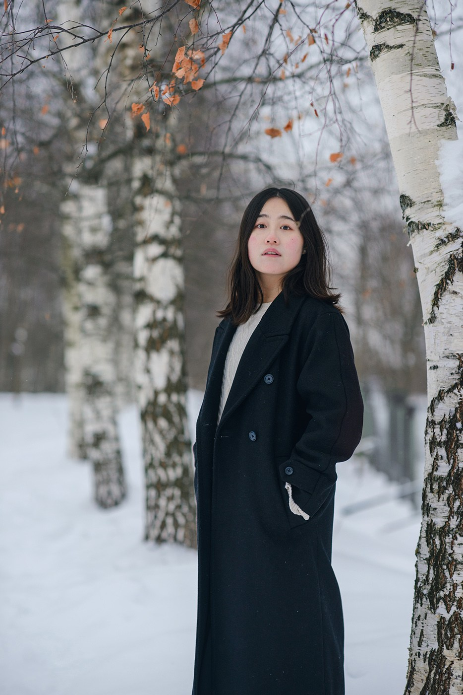 photo shoot for a girl in a winter field, snow (photography from Elena Carruthers)