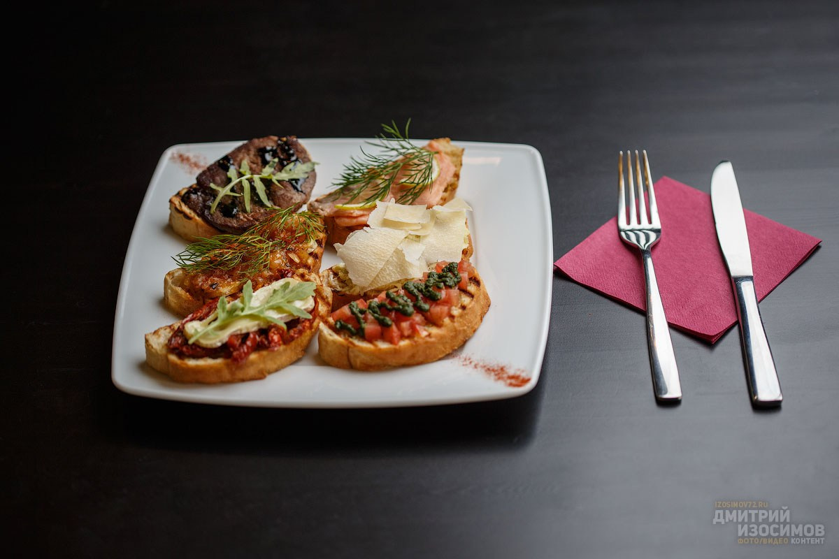 Съёмка блюд для меню