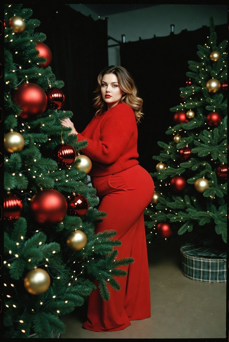 Плюс сайз в красном