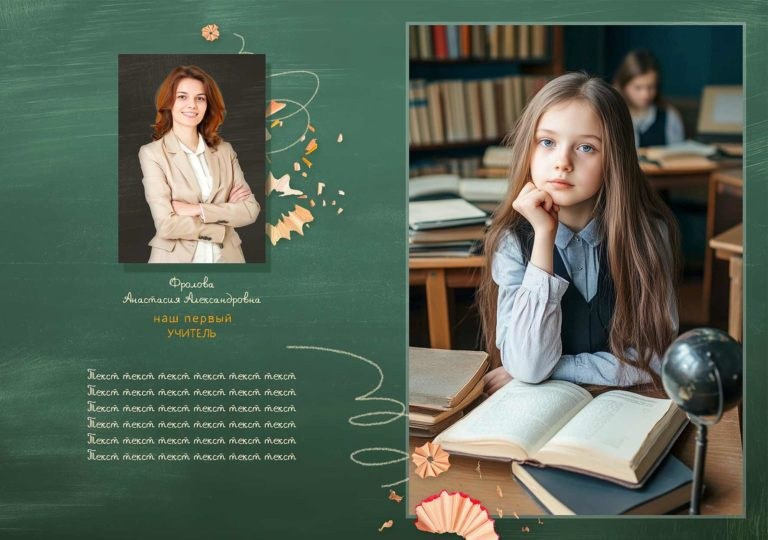 Школьный альбом №1306 Дизайн «Красный карандаш» для начальной школы