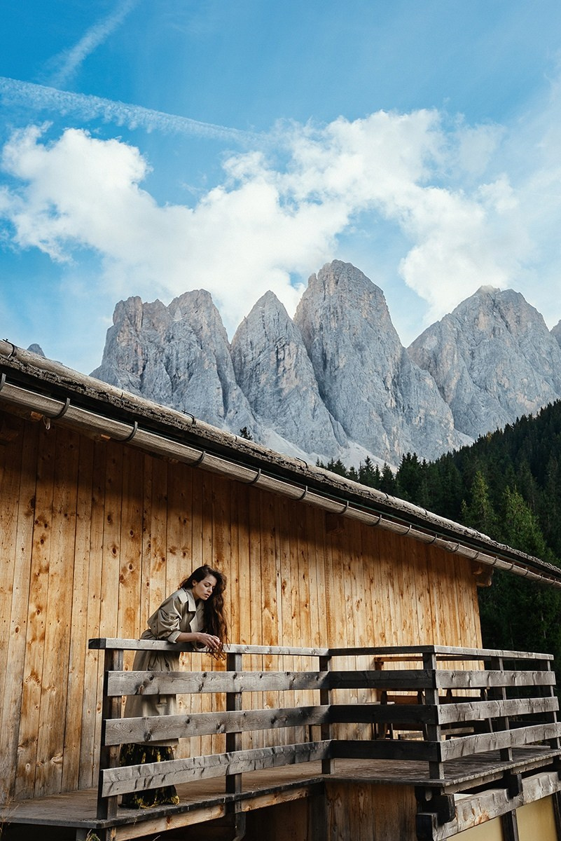 Портретная фотосъемка в Италии, Доломитовые Альпы на фоне гор
