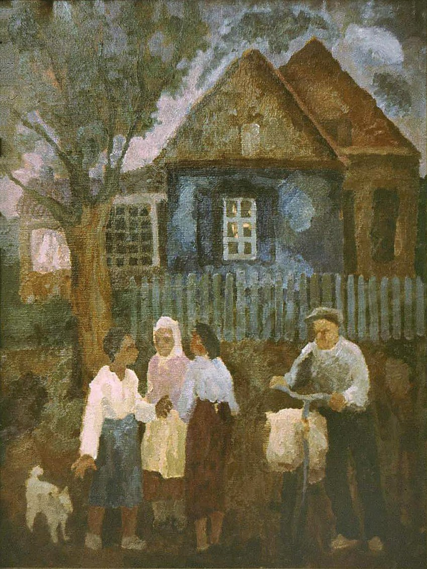 «Деревенские сплетни» 1988 год Собр. Д. Томас. Испания. Художник Величко Вадим Семёнович