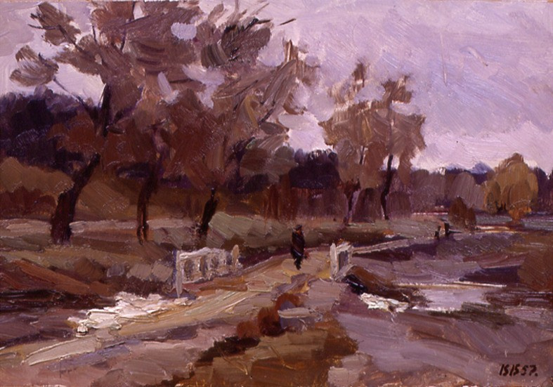 «В Саввинской Слободе» 1957 год Собр. Д. Томас. Испания. Художник Величко Вадим Семёнович