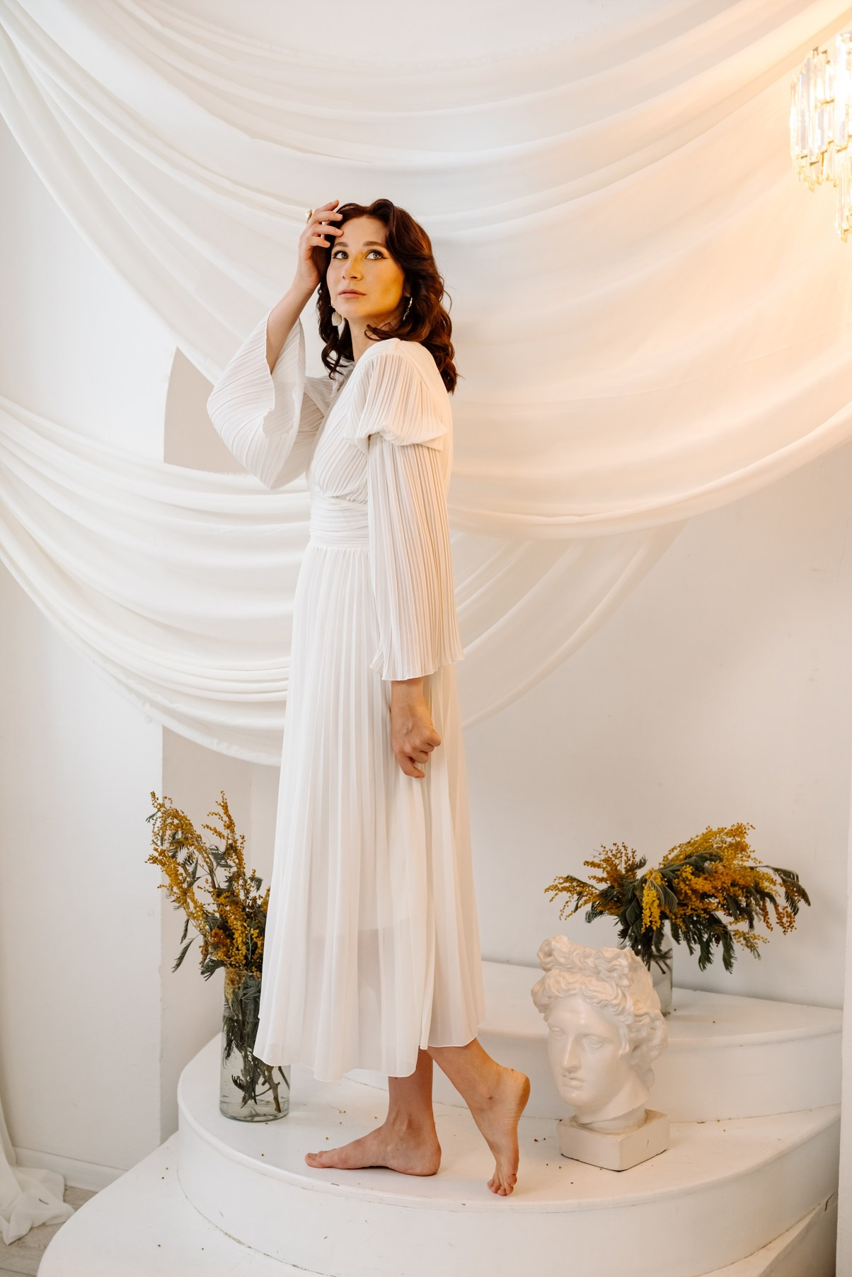 Виктория с мимозой. Свадебный и семейный фотограф в Санкт-Петербурге Елена Худякова