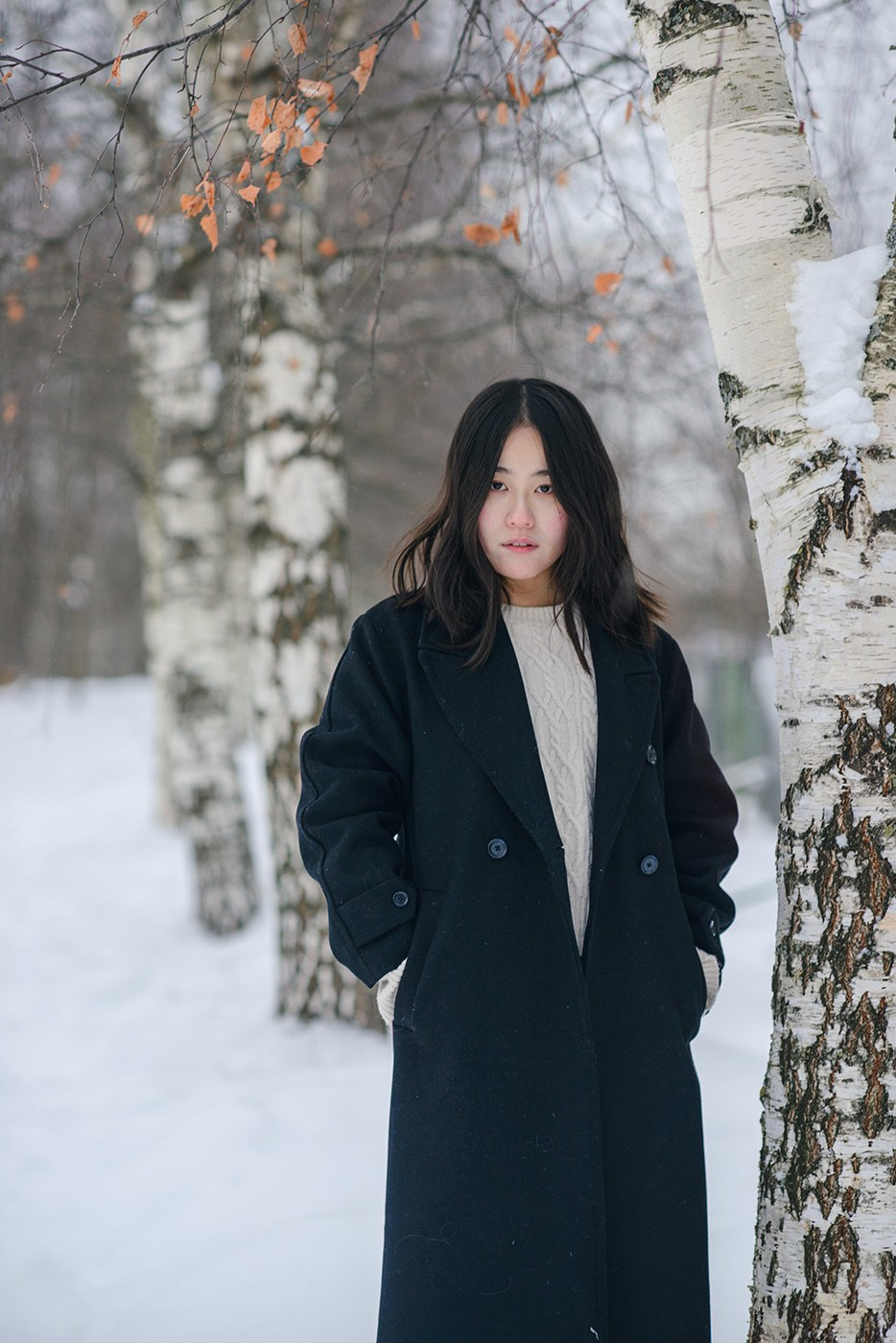 photo shoot for a girl in a winter field, snow (photography from Elena Carruthers)